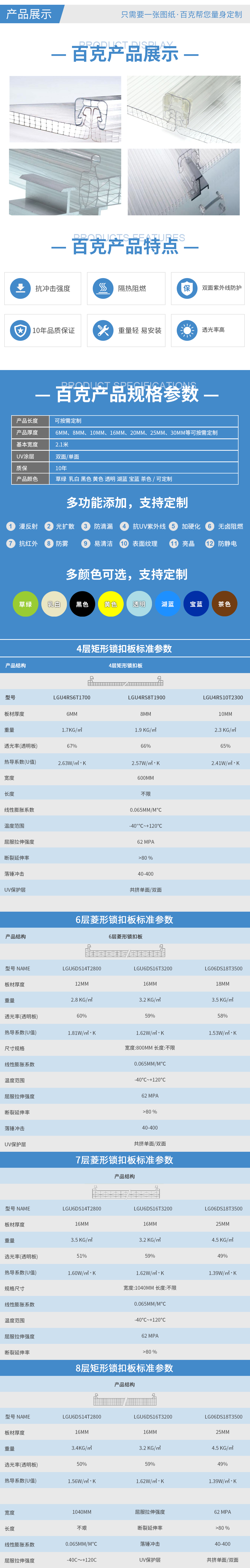 鎖扣陽光板
